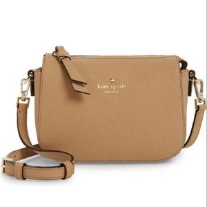 Kate Spade New York Daniels Drive Wendi Leather Crossbody Bag in Hazel